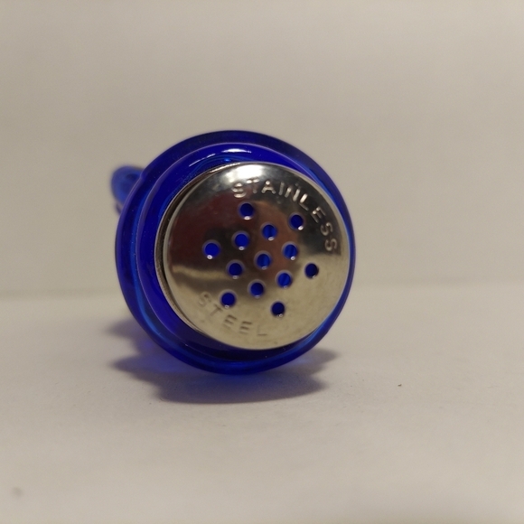 PLANTERS MR. PEANUT Cobalt Blue Glass Salt / Pepper Shaker Advertising Colorful - Picture 8 of 12